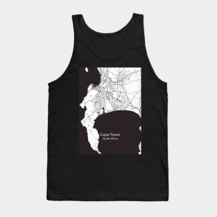 Cape Town South Africa City Map Tank Top